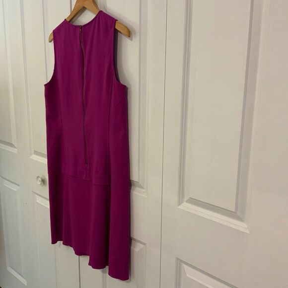 LOFT Fuchsia Purple Sleeveless Drop Waist Shift Dress Size 10 - Picture 10 of 12
